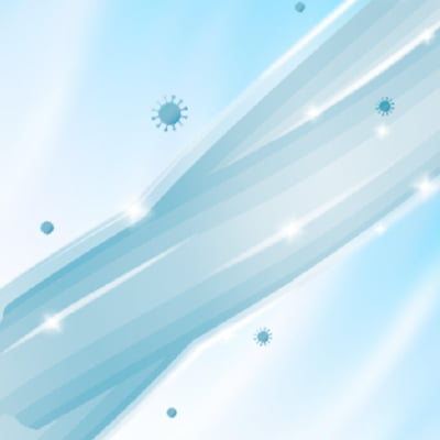 NioZero®抗菌技術のCG表面拡大図