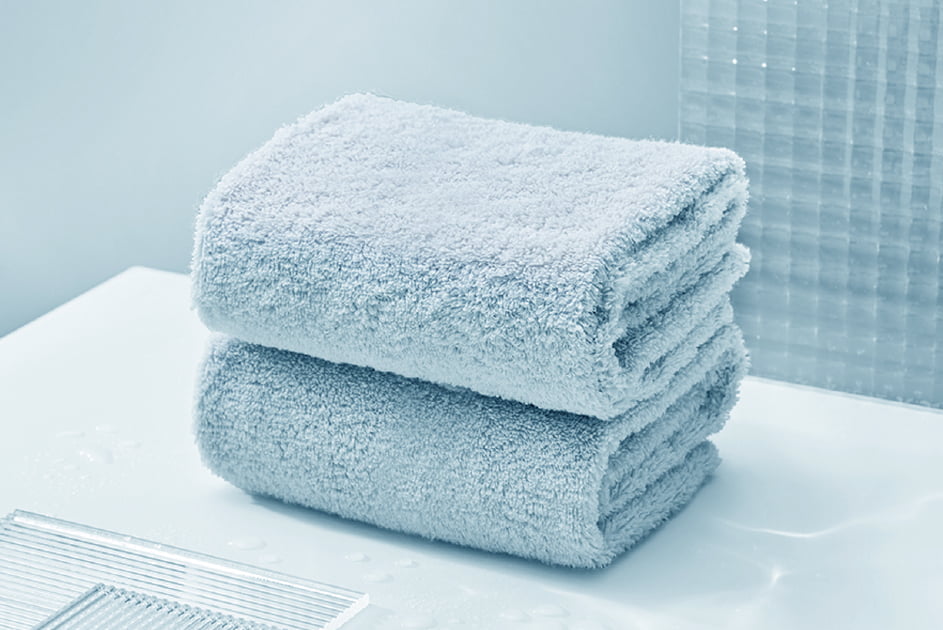 ふんわり手触りが良く、吸水性の高さや軽さのバランスが取れたManten Towel